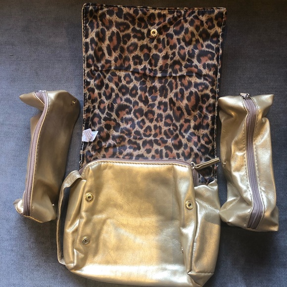 Gold & Leopard Travel Cosmetics Bag - Picture 3 of 3